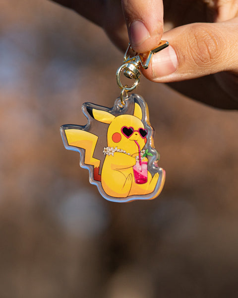 Sippin Pika Keychain